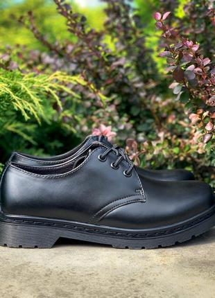 🔥dr. martens 1461 mono black🔥чоловічі/жіночі туфлі/черевики чорні мартінс, демісезонні2 фото