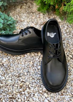 🔥dr. martens 1461 mono black🔥чоловічі/жіночі туфлі/черевики чорні мартінс, демісезонні4 фото