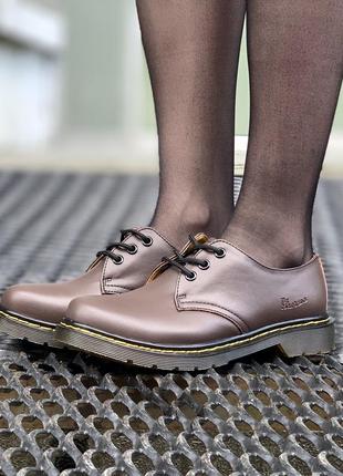 👣dr. martens 1461 brown👣женские/человечи коричневые кожаные туфли/ботинки мартинс6 фото