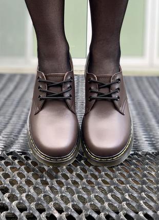 👣dr. martens 1461 brown👣женские/человечи коричневые кожаные туфли/ботинки мартинс7 фото