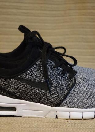 Легкі текстильні сірі меланжеві кросівки nike sb stefan janoski max 41 р.