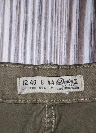 Оливковые котоновые шорты denim co #13676 фото