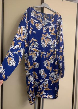 Синя туніка,сукня ,квіткова сукня,коротка сукня