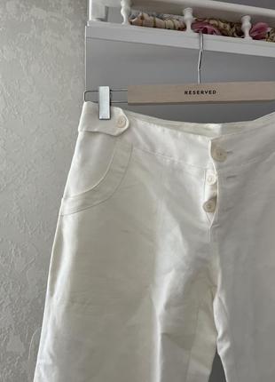Белые котоновые штаны брюки asos2 фото