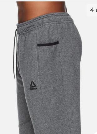 Мужские спортивные штаны reebok active dynamic jogger slim fit heather charcoal4 фото