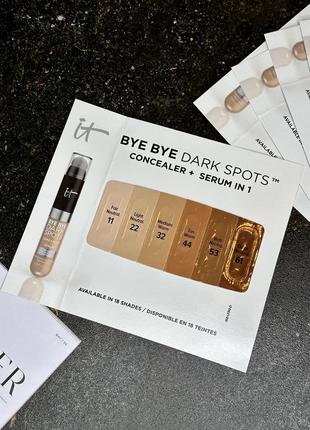It cosmetics bye bye dark spots concealer + serum with niacinamide & hyaluronic acid пробник консилеров