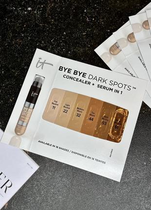 It cosmetics bye bye dark spots concealer + serum with niacinamide & hyaluronic acid пробник консилерів