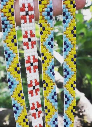 Патриотические браслеты из бисера