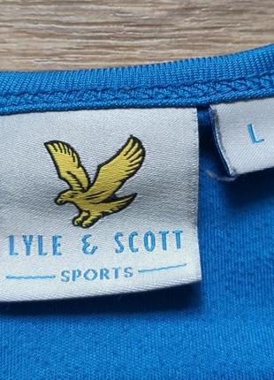 Майка lyle & scott l синяя голубая футболка спортивная лайл скот2 фото