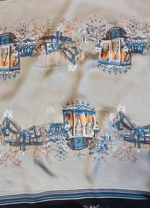 Газовый, шифоновый шелковый платок с биркой hermes2 фото