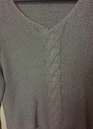 Гарний сіро - сріблястий светр2 фото