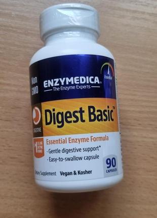 Enzymedica, digest basic, основна ферментна формула, 90 капсул