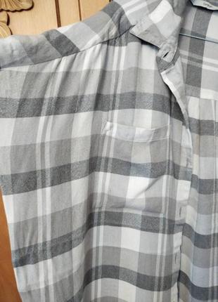 Женская молодежная рубашка на пуговицах в клетку george оверсайз3 фото