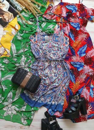 Натуральное летнее платье сарафан с поясом10 фото
