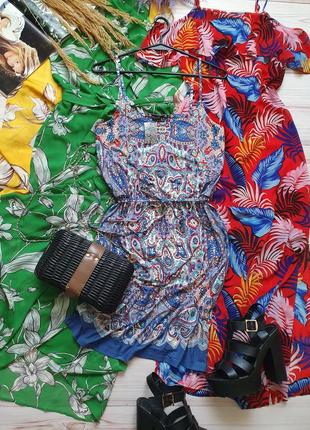 Натуральное летнее платье сарафан с поясом1 фото