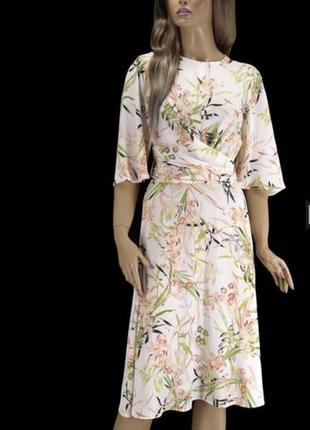 Брендове плаття міді "marks&spencer" у квітковий принт сукня розмір uk10/eur38