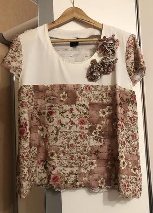 Блуза футболка кофта большого размера батал