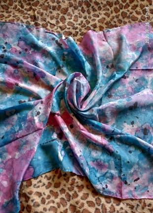 100%шелк! нежнейший шелковый платок happiness/больше платков на странице