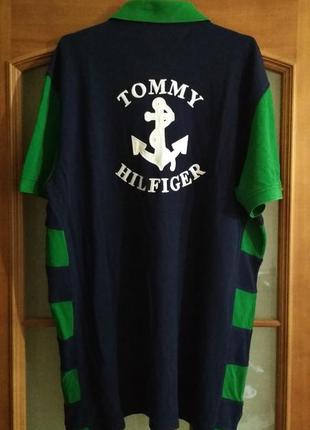 Мужская винтажная футболка поло vintage tommy hilfiger (l-xl)2 фото