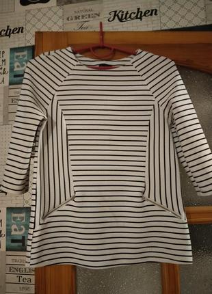 Блуза, кофточка в черно-белую полоску