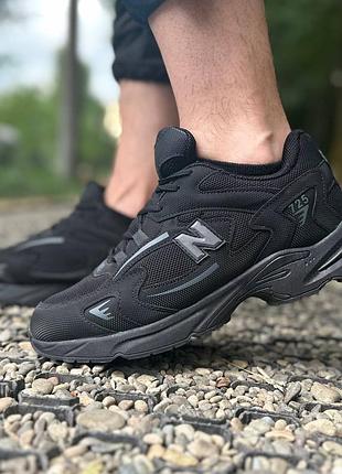Мужские черные летние кроссовки nb 725. кроссовки с сеткой 40-44р