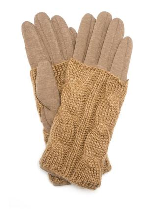 Жіночі рукавички гірчичного кольору розмір uni