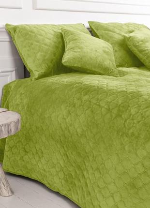 Покривало велюрове теп "velour" розмір 220x240 колір - салатовий