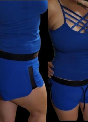Censored спортивні сині шорти підходять в спорт зал (розмір 38-40)1 фото