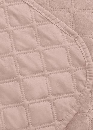 Покрывало велюровое теп "velour" размер 220x240 цвет - пудра