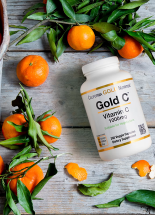 California gold nutrition, gold c, витамин c, 1000 мг, 240 растительных капсул