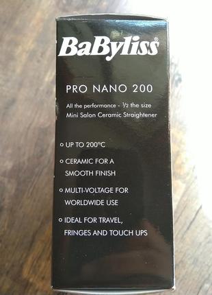 Babyliss pro nano 200 утюжок для волос дорожный3 фото