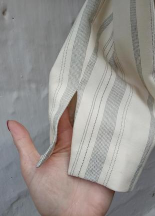 Абалденный винтажный молочный шерстяной жакет в полоску austin reed,пиджак.5 фото