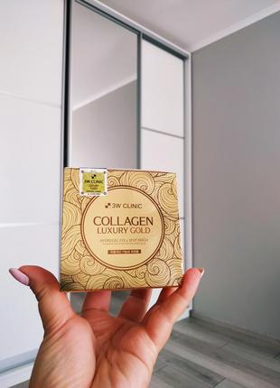 Гидрогелевые патчи под глаза на основе экстракта золота 3w clinic collagen & luxury gold hydrogel4 фото