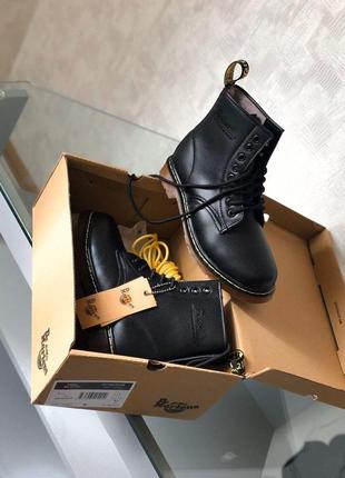 Теплые меховые ботинки dr martens в черном цвете (осень-зима-весна)😍2 фото