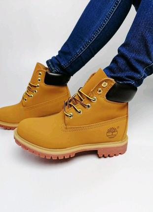 Удобные женские ботинки timberland в горчичном цвете (весна-лето-осень)😍