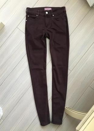 Бордово-коричневые джинсы skinny mango7 фото