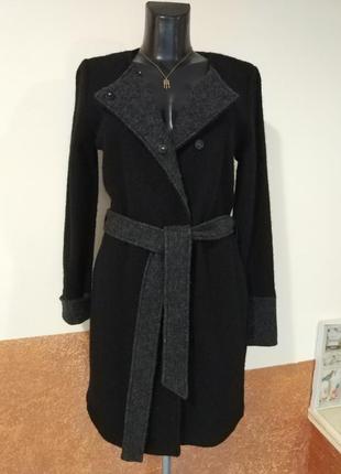 Фирменное стильное качественное натуральное шерстяное пальто халат.2 фото