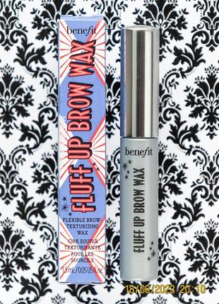 Прозорий віск для моделювання та фіксації брів benefit fluff up brow wax clear 1.5 мл