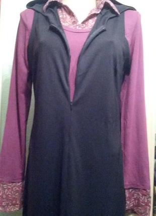 Обалденное платье в пол с капюшоном на стройняшку,44-48разм