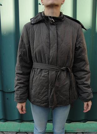 Осіння куртка утеплена шоколадного кольору