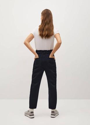 Джинси баггі, багги джины на резинке, джинсы высокие, джинси високі укорочені з еластичним поясом, слоучі2 фото
