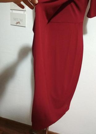 Фирменное базовое яркое красное  платье миди супер утягивающий ефект marks & spencer8 фото