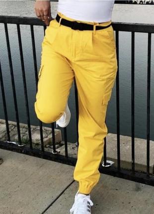 Брюки штаны карго с высокой посадкой