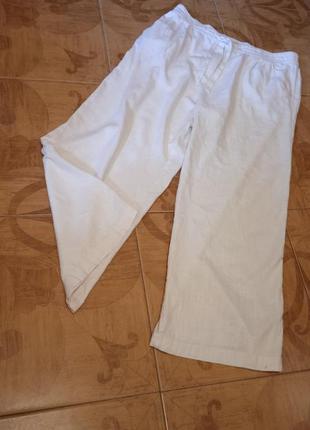 Натуральні лляні віскозні брюки палацо кльош від бедра next.7 фото