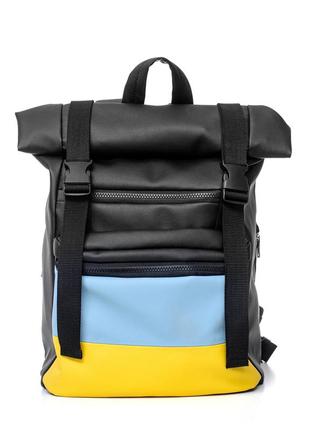 Рюкзак ролл sambag rolltop 1920h черный с флагом украины8 фото