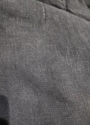 Сорочка лен рубашка лен льняная удлиненая черная классика туника накидка5 фото