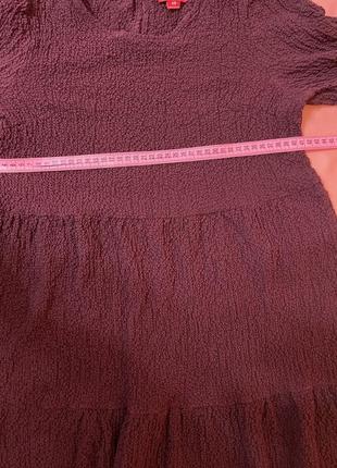 Фиолетовое платье жатка резинка рюшами5 фото