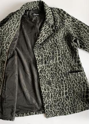 Пальто серое леопардовый принт xl, etam3 фото
