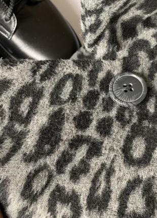 Пальто серое леопардовый принт xl, etam6 фото