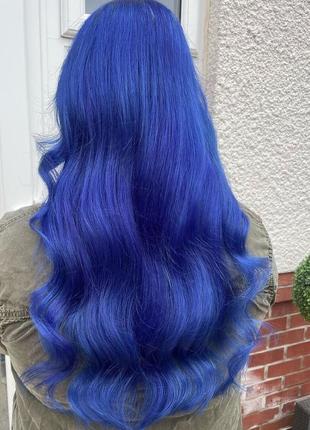 Синяя краска для волос midnight blue от directions, синий тоник, веган3 фото